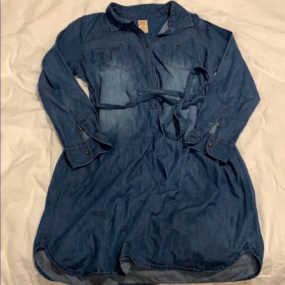 Blue denim dress